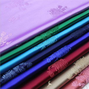Smooth Shiny Molti Colori Jacquard Brocade Fabric 75 centimetri In <span class=keywords><strong>Raso</strong></span> per Cappotto Pantaloni Del Vestito Cheongsam - Product Image 1