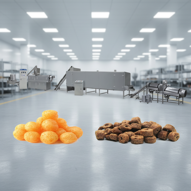 Automatic Maize Stick Puffs Candy Flour Puffing Processing Equipment Corn Puffed Snacks Extruder Line