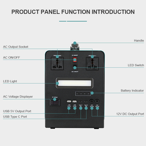 เครื่องกำเนิดไฟฟ้าพลังงานแสงอาทิตย์สำหรับบ้านแบบออฟกริด Solarthon 500W MPPT LiFePO4 ระบบพลังงานแสงอาทิตย์แบบพกพา โพลีคริสตัลไลน์ซิลิคอน - Product Image 1