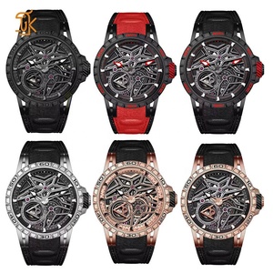 Top Brand Luxury Sport Rose Gold Mechanical <b>Watches</b> Leather Strap <b>Skeleton</b> <b>Automatic</b> Waterproof <b>Watches</b> for Men - Product Image 6