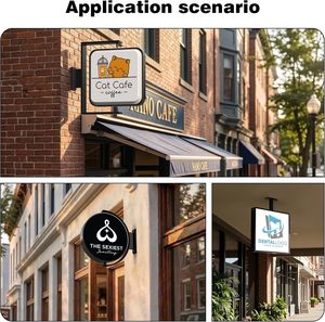 Custom Double-Sided LED Lightbox <b>Signs</b> Rotating Floor Outdoor Waterproof Advertising <b>Light</b> Box Signage for Business Shops Bars - Product Image 6