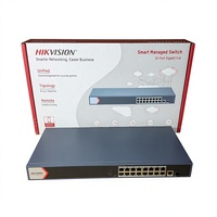 Commutateur PoE intelligent géré 16 ports Gigabit HIK DS-3E1518P-EI d'origine, neuf, avec port fibre optique IEEE 802.3az pour réseau CCTV
