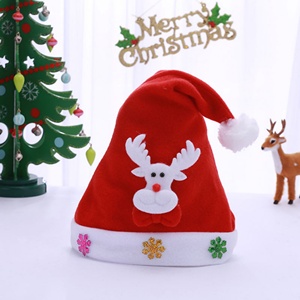 Vente flash - Décorations de Noël - Chapeaux de Père Noël pour adultes et enfants - Chapeaux de Père Noël en forme de bonhomme de neige et d'élfe avec LED - Product Image 5