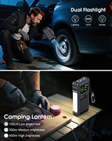 Banque d'alimentation solaire multifonctionnelle 12000mAh Démarreur de voiture d'urgence pour véhicules 12V Ports multiples Charge rapide 45W Camping