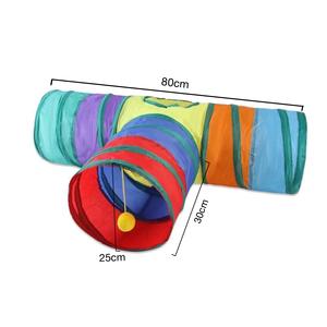 Vendo <span class=keywords><strong>Tunnel</strong></span> giocattolo per gatti per animali domestici piccolo <span class=keywords><strong>Tunnel</strong></span> per gatti pieghevole con sfera di peluche - Product Image 3
