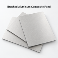 Panneau composite en aluminium brossé 4 mm 1220x2440 mm en noir pour panneaux muraux intérieurs personnalisés