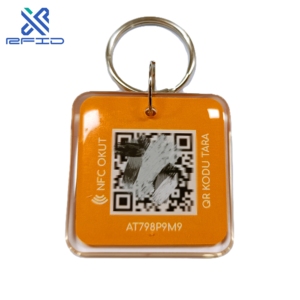Porte-clés NFC en époxy personnalisé avec logo 13,56 MHz, porte-clés intelligent NFC pour les réseaux sociaux, Instagram, WhatsApp, TikTok, <span class=keywords><strong>YouTube</strong></span> - Product Image 4