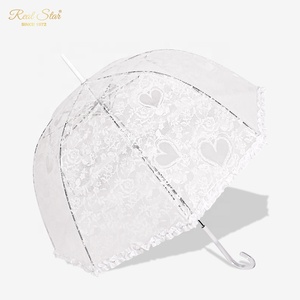 <span class=keywords><strong>Parapluie</strong></span> <span class=keywords><strong>transparent</strong></span> blanc semi-automatique avec poignée en cristal RST, <span class=keywords><strong>parapluie</strong></span> de décoration de <span class=keywords><strong>mariage</strong></span> en forme de dôme - Product Image 6