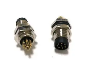 Conector impermeable M8 automotriz 6 pines hembra Ip67 TNC conector M8 6 pines conector Ethernet