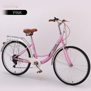Bicicleta Vintage/OEM de Acero para <span class=keywords><strong>Mujer</strong></span>, Fabricada en China, Económica, de Buena Calidad, 7 Velocidades, Urbana, con Suspensión Completa - Product Image 3