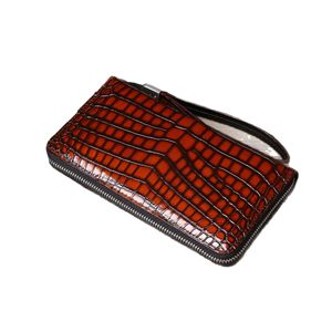 Sac à main pour homme à motif ventre de crocodile, style classique et tendance, avec plusieurs emplacements pour cartes et grande capacité de rangement pour portefeuille - Product Image 5