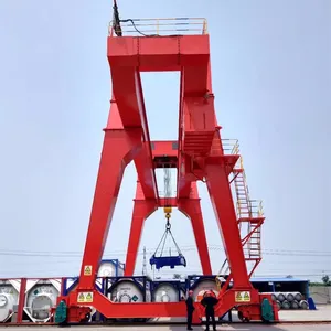 Kaiyuan New Rail Mounted Double Girder Container Gantry Crane for Container Yard and Railway Yard for Sale