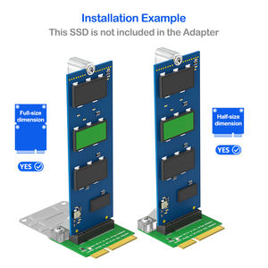 <span class=keywords><strong>M</strong></span>.2 NVMe SSD PCI-e/<span class=keywords><strong>M</strong></span>.2 NGFF B+<span class=keywords><strong>M</strong></span> Key 适配器 PCB 支撑架 笔记本电脑垂直安装 2280 型电脑 600MB/s 现货 - Product Image 4