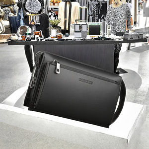 Sac à main tendance à fermeture par mot de passe antivol pour hommes pochette d'affaires grande capacité en cuir PU poche multi-rabats nouveau sac à main tendance - Product Image 3