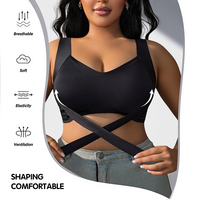 Soutien-gorge sans armatures push-up respirant à fermeture latérale pour femme, grande taille, anti-affaissement, effet liftant, marque privée, vente en gros