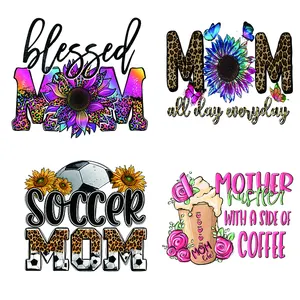 DTF Transfers Designs Ready Custom Blessed MAMa designs IRon on Stickers DTF PET clear Film Plastisol Screen Print For Clothes