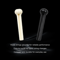 Peg Tuning Gitar Akustik ABS Grosir - Pin Tuning Putih/Hitam, Tailpiece, Sadel, Penahan Senar, Pin Bridge untuk Gitar Akustik
