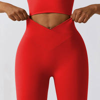 Celana Yoga High Waist Custom, Model Hip Scrunch Butt Lift, untuk Olahraga, Pengangkat Bokong, Legging Fitness Wanita, OEM ODM