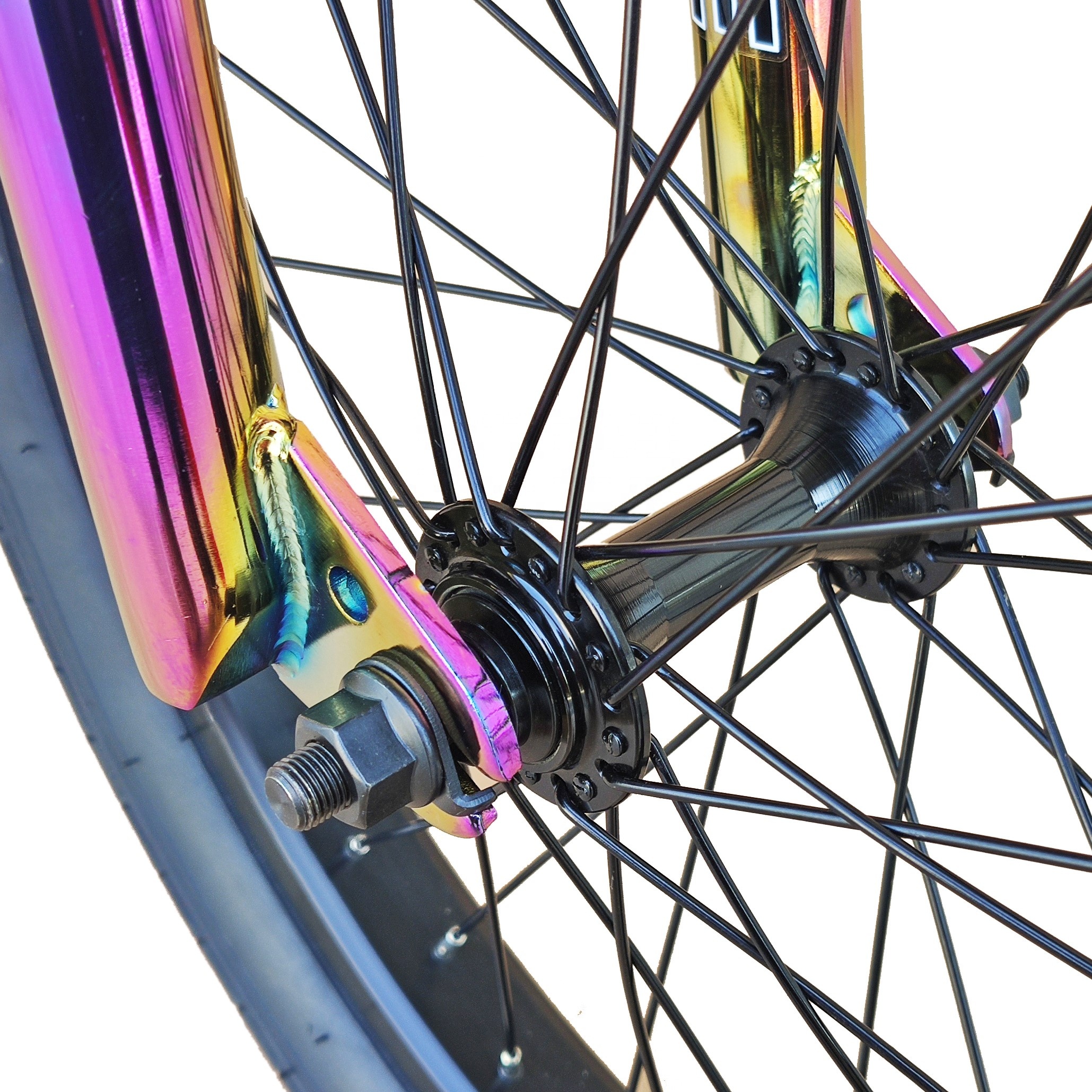18インチ オイルスリックカラー スチールフレーム BMX自転車