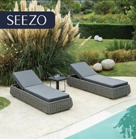 Chaises longues d'extérieur à vendre en 2026, chaises longues de jardin en aluminium bon marché, chaises longues de plage en plein air, chaises longues en corde tressée, tissu imperméable