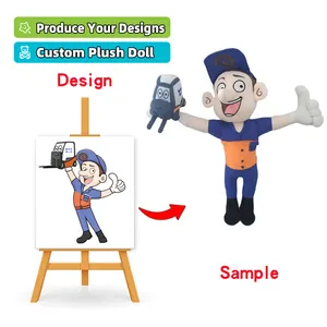 Prix usine poupée en peluche personnalisée 20cm Anime Design personnage poupées en peluche pour mascotte d'entreprise