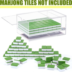Clear Acrylic Mahjong <b>Storage</b> Organizer for Custom <b>Box</b> Lid <b>Stackable</b> Washable Easy Assembly Design for Garment Displays - Product Image 5