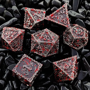 COC Running TRPG Group Multi-Face 7 Jeu de société DICE 16mm Cuivre <span class=keywords><strong>Cube</strong></span> Carré D20 Métal Dés MDN Donjons Dragons Csulu MDN - Product Image 6