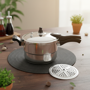 Juego de Ollas Futura Largest Infra Pressure de Acero Inoxidable, a Prueba de Explosiones, Compatible con Estufas de Inducción - Product Image 1