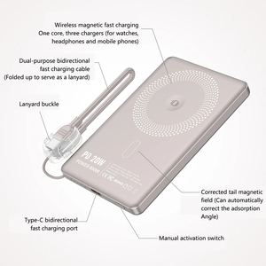 Cargador inalámbrico de alta calidad, ultrafino, 5000Mah, batería portátil, Banco de energía, carga rápida, capacidad Real para iPhone <span class=keywords><strong>con</strong></span> soporte - Product Image 6