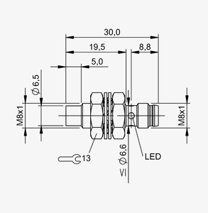 Sensor de Proximidad Inductivo Original B-ALLUFF BES000M BES M08EB-PSC40F-S49G PNP NO IP68 en Stock - Product Image 5