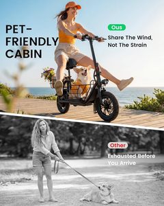 Trottinette électrique Gyroor C1S avec panier, vélo électrique puissant 550W, autonomie de 20 miles, cyclomoteur électrique, scooter de mobilité pour adultes - Product Image 2