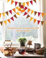 Guirlande de fanions Feuilles d'automne, Décorations suspendues pour Thanksgiving, Anniversaire sur le thème de la récolte d'automne, Baby Shower, Fournitures pour fêtes de mariage