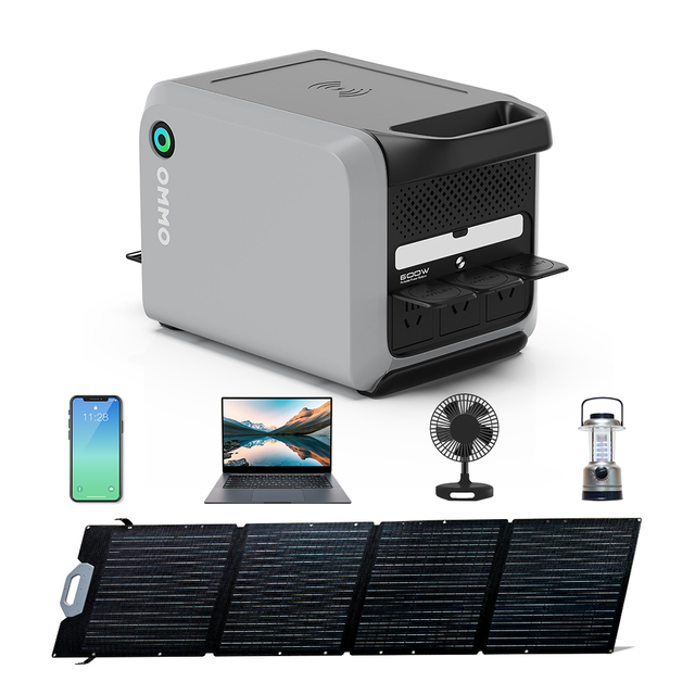 1200w peak 384wh Portable Power Station 110V Pure Sine Wave Solar Generator with 2 AC Outlet Lithium Battery Pack