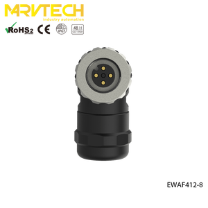 Nữ một mã PG7 PG9 tín hiệu cảm biến lĩnh vực lắp ráp wirable nối M12 nhựa góc bên phải 4/5/8 Pin IP67 OEM hoặc tùy chỉnh - Product Image 3