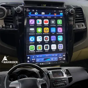 Autoradio Android 13 schermo verticale in stile Tesla per Toyota Fortuner Hilux 2007- 2015 navigatore Gps Carplay 12.1 "Video Player