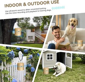 Jeu multi-fonctions Sensibilité de l'enregistrement vocal Répulsif à ultrasons réglable et rechargeable <span class=keywords><strong>pour</strong></span> dissuader les aboiements de chiens - Product Image 4