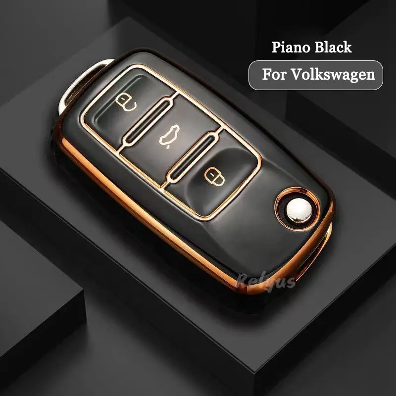 Uzaktan Keyshell koruyucu sert çanta kapağı araba anahtarı durum Vw Volkswagen Polo için Golf Passat Beetle Tiguan Skoda Octavia Kodiaq