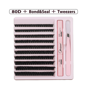 <span class=keywords><strong>Cils</strong></span> en grappe DIY doux Lavender Field 52D C Curl 9-14mm, violet mat floral, pour un week-end de spa relaxant et aromathérapie rêveuse - Product Image 2