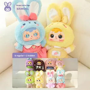 Figura coleccionable Cross-Border Three Little Plushies 400% Body-Soft Cute Bunny Cartoon Peripheral Plush Frozen Inspirado Regalo Muñeca para niñas - Product Image 2