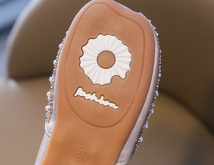 Zapatos de princesa para niños, zapatos de boda para fiesta con purpurina para niñas, zapatos planos de Ballet para niños pequeños a la moda, zapatos informales de cuero para niños - Product Image 6