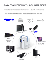 Projecteur vidéo mini LED Android CY305, smartphone 3D 4K, projecteur LCD portable Wifi, projecteur holographique avec batterie