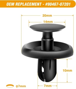 100 Stück Universelle Auto-Befestigungsclips Sortiment für Gängige Fahrzeugmodelle - Product Image 2