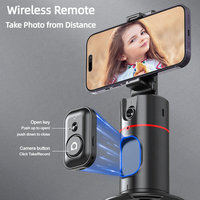 Vente chaude P02 Smart Follow Tracker 360 Rotation Support de téléphone Auto Face Tracking Gimbal avec déclencheur à distance pour Smartphone