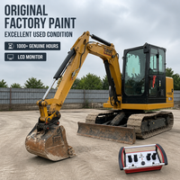 Mini-excavatrice sur chenilles 305.5 avec moteur C1.7T d'occasion et télécommande sans fil industrielle pour travaux d'ingénierie civile