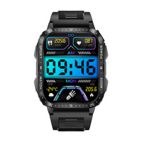 Nuevo Reloj Inteligente KT79 con Pantalla IPS Cuadrada, Contesta Llamadas, Luz LED para Correr de Noche, Detección UV, Monitor de Frecuencia Cardíaca, Resistente al Agua, Batería de Larga Duración