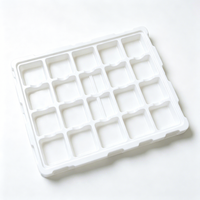 Plateau d'emballage thermoformé blanc OEM personnalisé à compartiments multiples pour pièces d'usine électronique