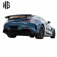 Conversion de pare-chocs arrière style GTR avec diffuseur et embouts d'échappement pour Mercedes AMG GT GTS C190 R190 2015-2021, kit carrosserie GTR.