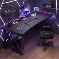 Bureau de jeu portable ergonomique avec cadre métallique multifonctionnel