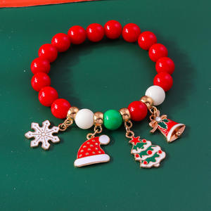 Conjunto <span class=keywords><strong>de</strong></span> <span class=keywords><strong>pulsera</strong></span> con cuentas <span class=keywords><strong>de</strong></span> Navidad Copo <span class=keywords><strong>de</strong></span> nieve Jingle Bell Charm Bracelet Traje <span class=keywords><strong>de</strong></span> vacaciones <span class=keywords><strong>de</strong></span> Navidad <span class=keywords><strong>Pulsera</strong></span> elástica con cuentas para regalos <span class=keywords><strong>de</strong></span> mujer - Product Image 6