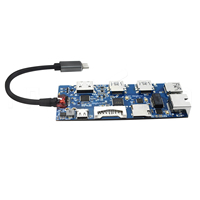 HYTEPRO H09 USB 3.0 Hub de 4 Puertos con Lector de Tarjetas Integrado en PCB para Dispositivos Inteligentes y Sistemas de Control Industrial